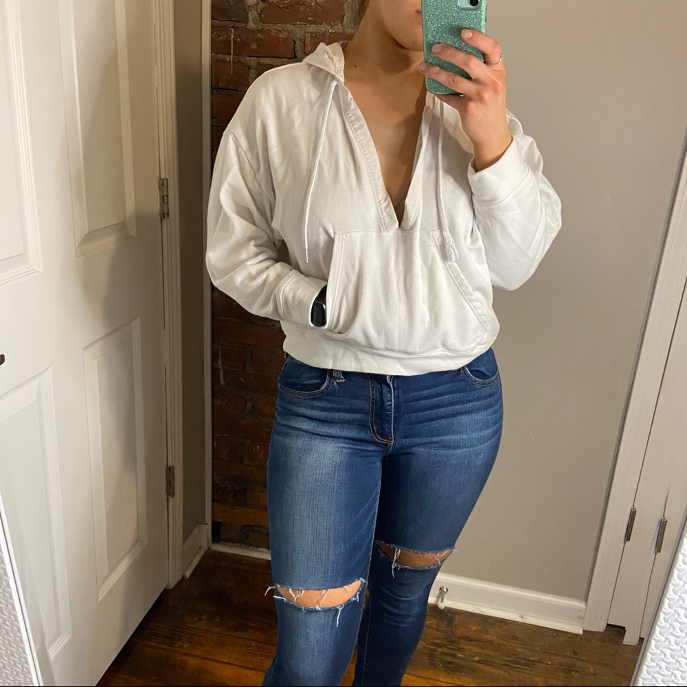 Fabletics Rosanna hoodie oversized cropped sweatshirt size XS - Picture 3 of 12